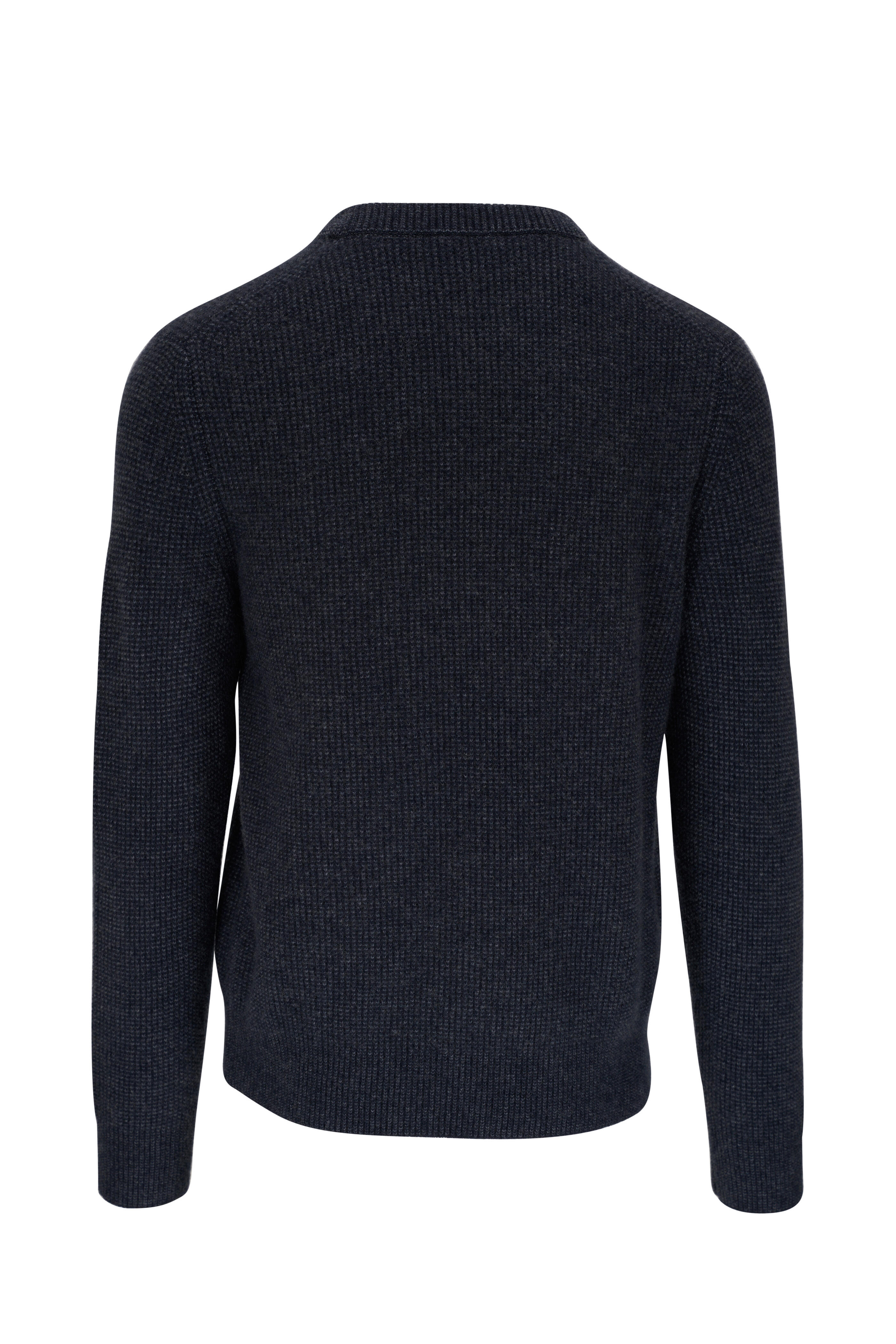Vince - Coastal Blue Plush Cashmere Thermal Sweater