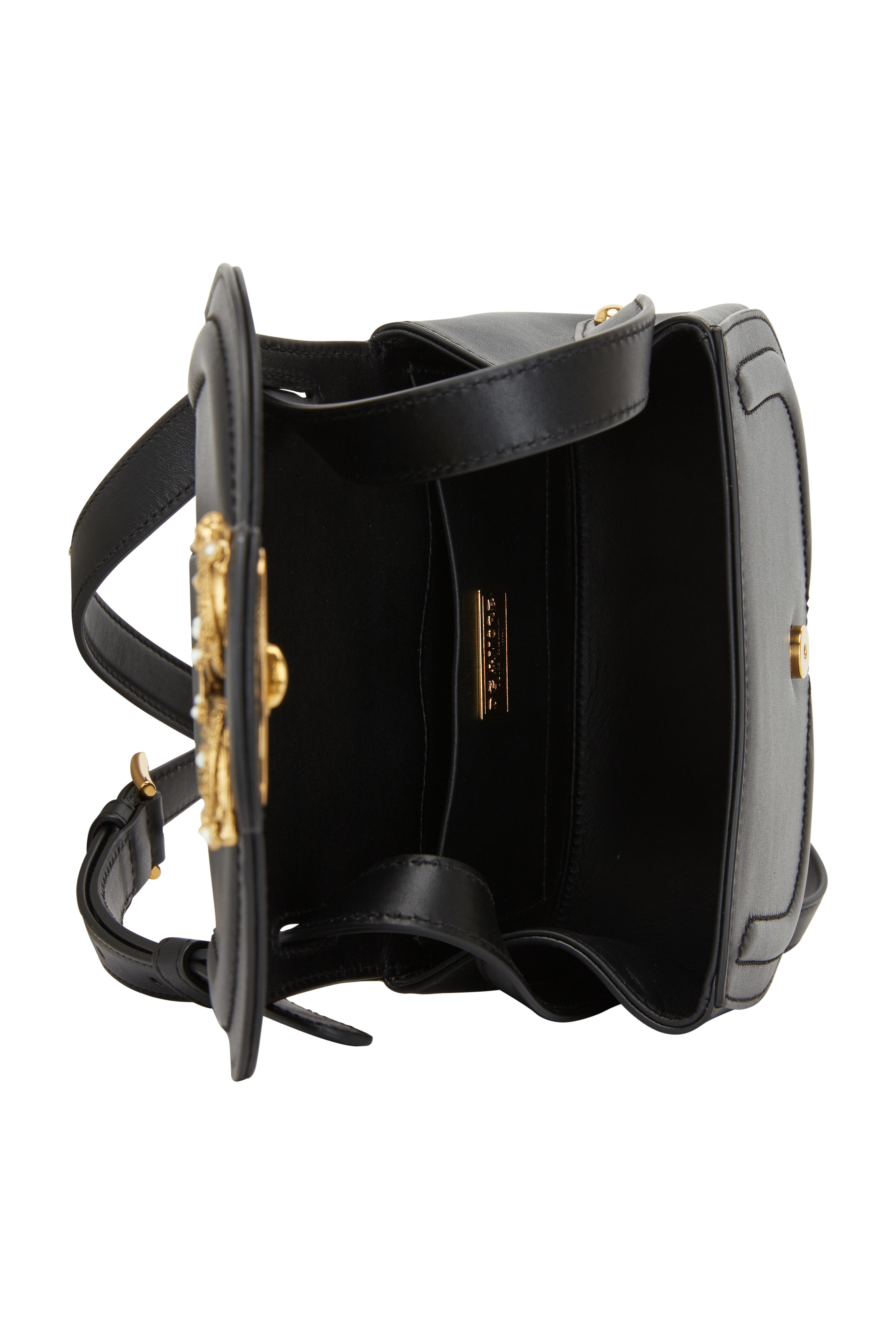 Dolce & Gabbana - Amore Black Leather Saddle Crossbody Bag