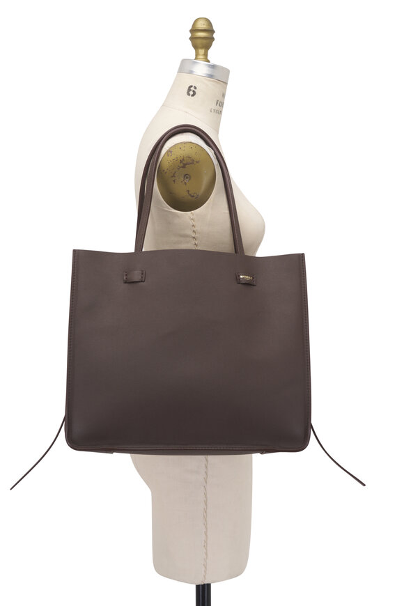 Moreau Paris Medium Vincennes Chocolate Brown Reversible Tote - view 12