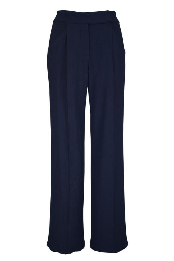 Veronica Beard Marbeau Navy Wide Leg Pant - view 1