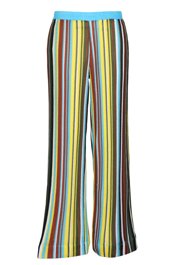 Staud Ali Skate Stripe Crochet Pant