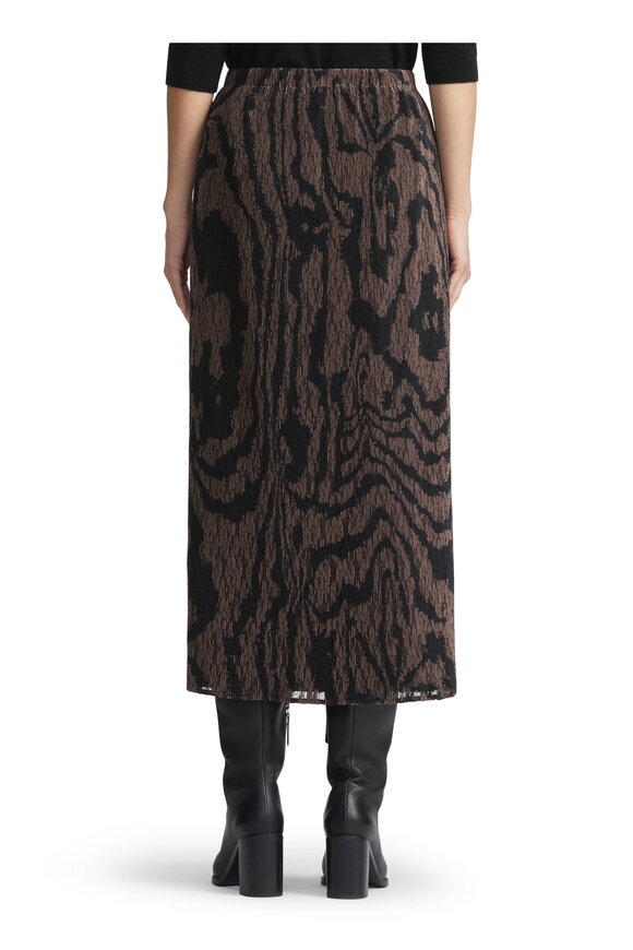 Lafayette 148 New York - Wood Grooves Print Lace Plissé Skirt