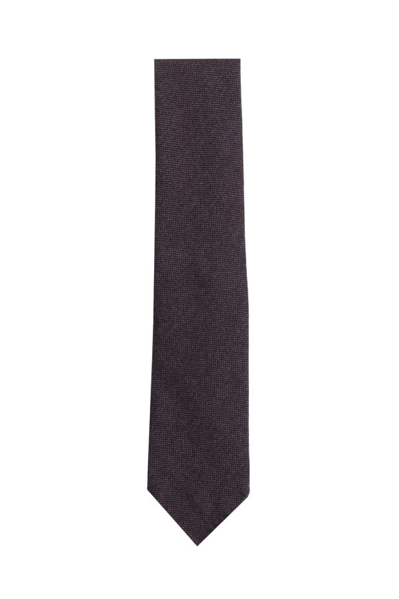 Cesare Attolini Chocolate Brown Cashmere Necktie