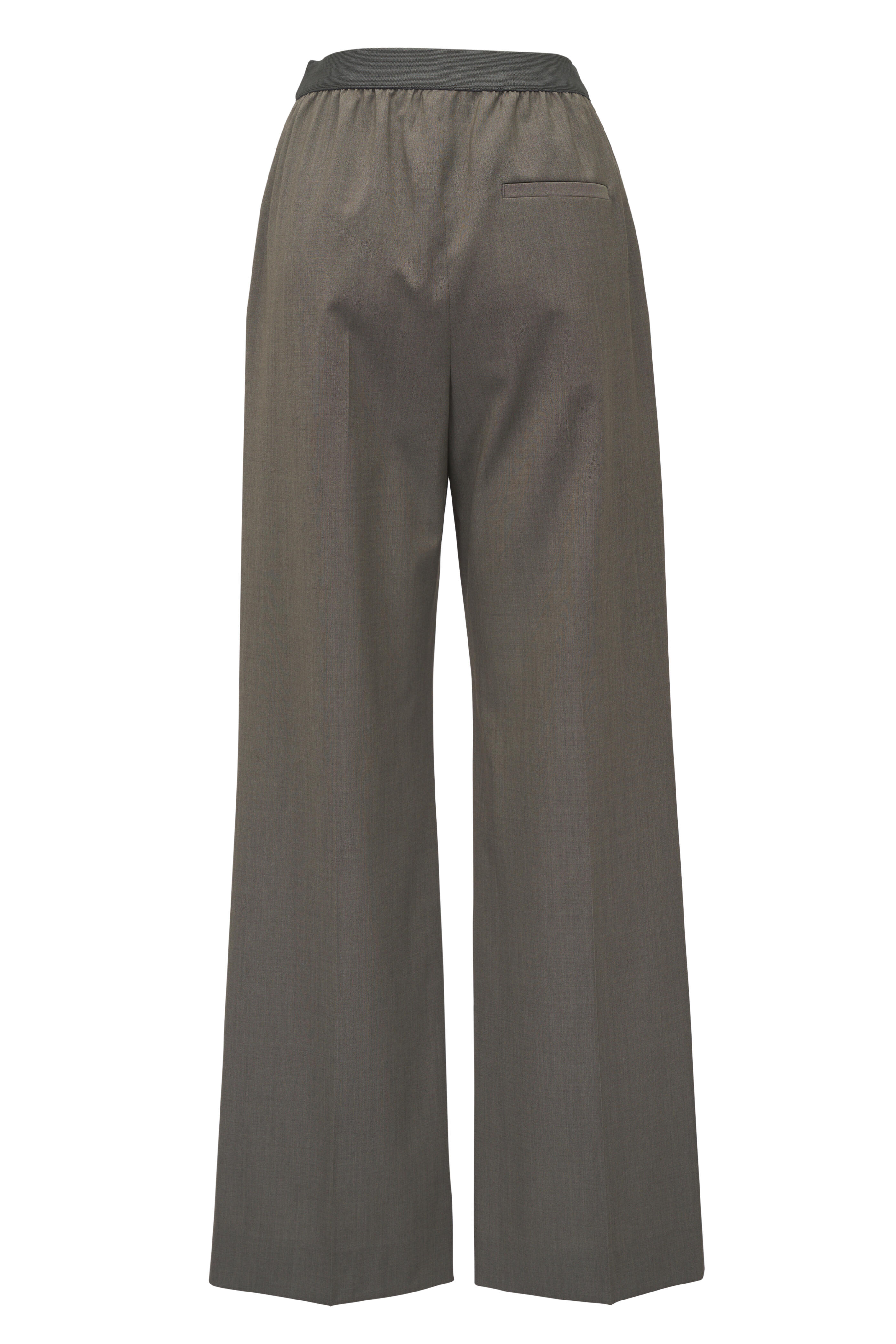 ボトムスその他 Loewe Khaki wool trousers Loewe - Khaki Green Wool Wide Leg Pant | Mitchell Stores