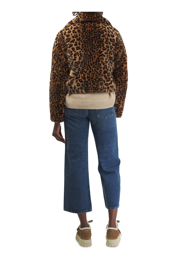 Viktoria Stass - Leopard Print Vegan Fur Bomber Jacket