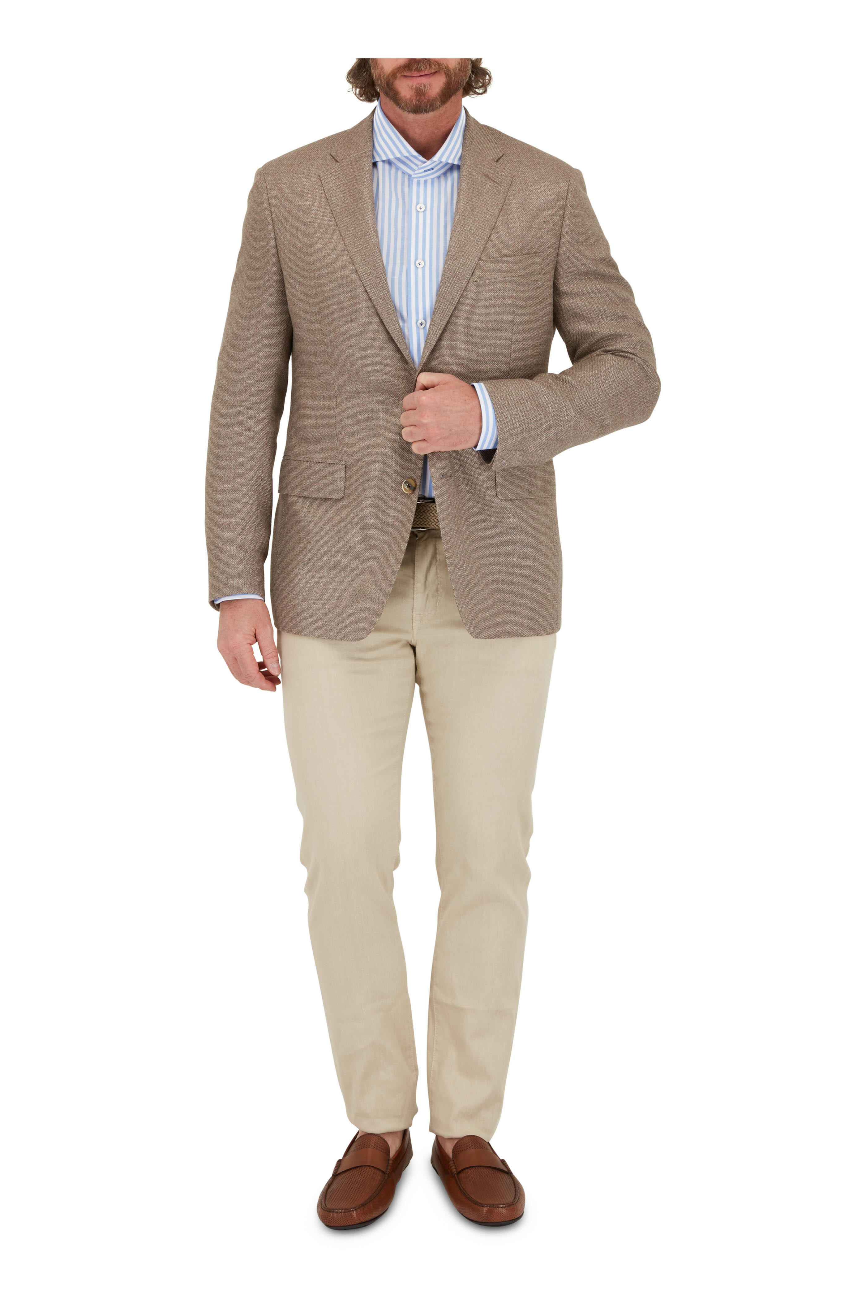 Atelier Munro - Oat & Tan Basketweave Sportcoat