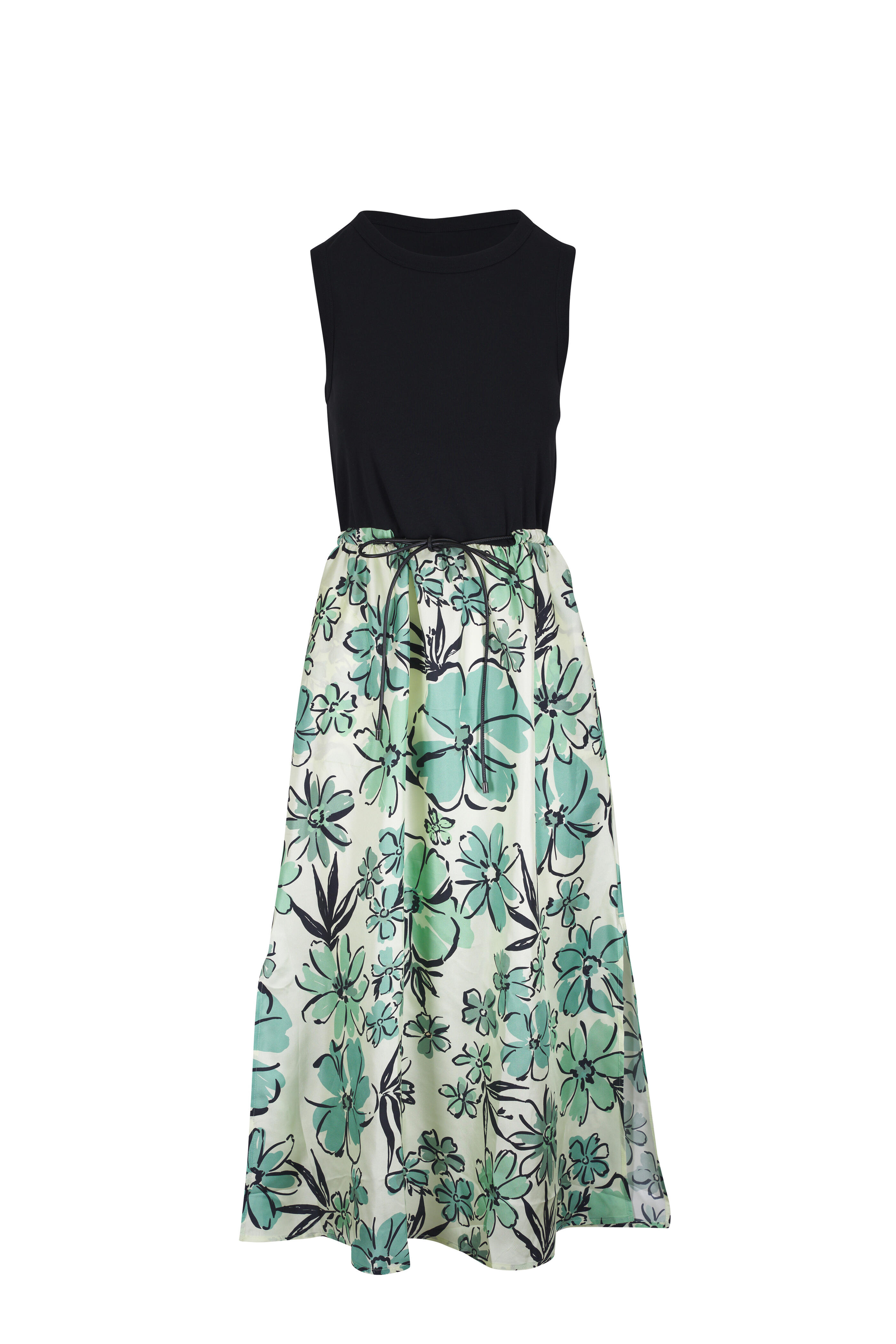 Bogner - Silke Black & Green Floral Print Dress