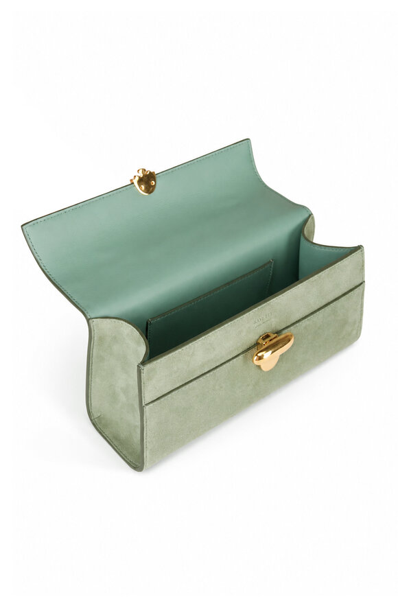 Savette Symmetry Pochette Cactus Suede Top Handle Bag - view 4