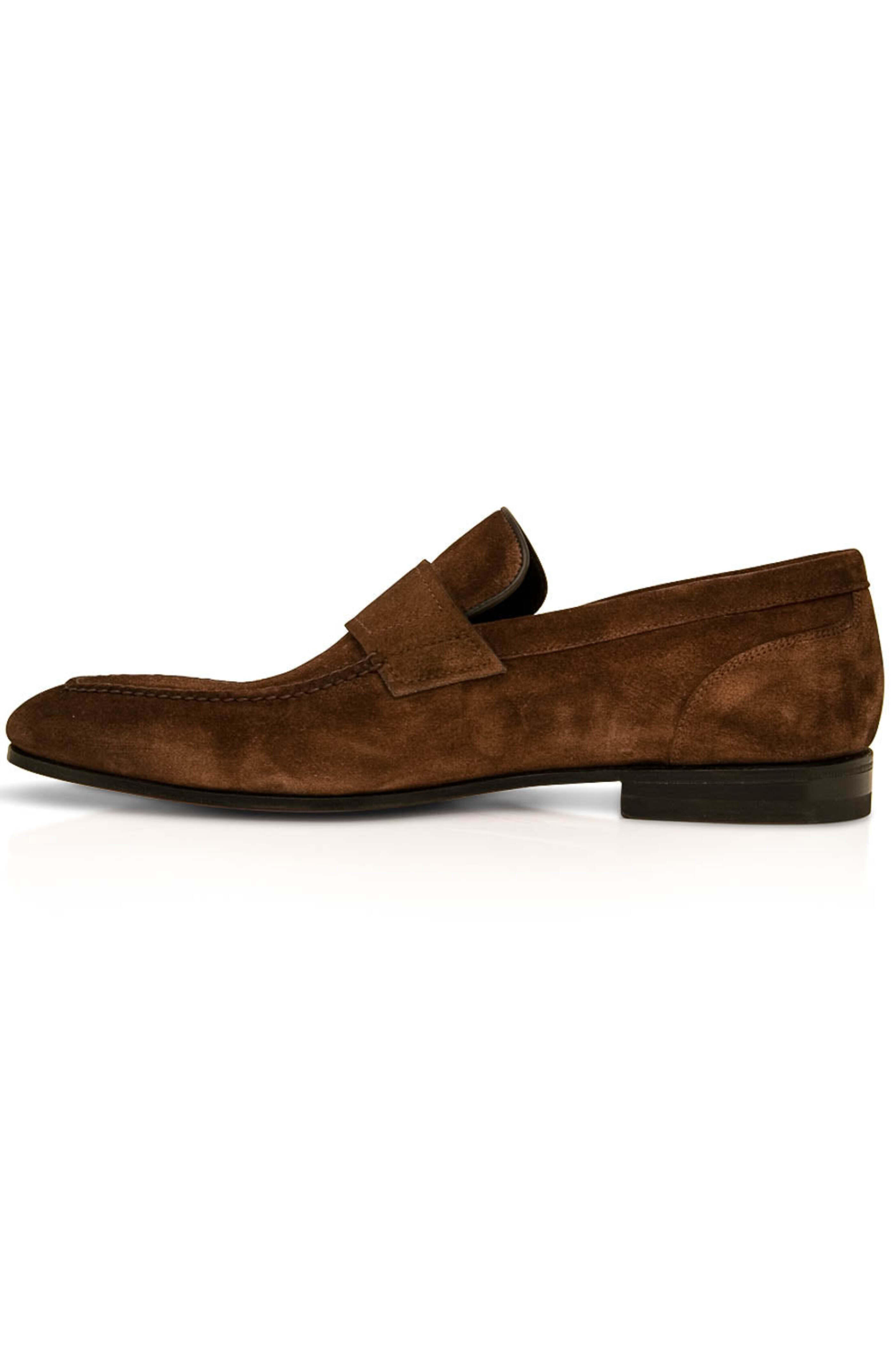 Santoni - Bridal Suede Loafer in Brown
