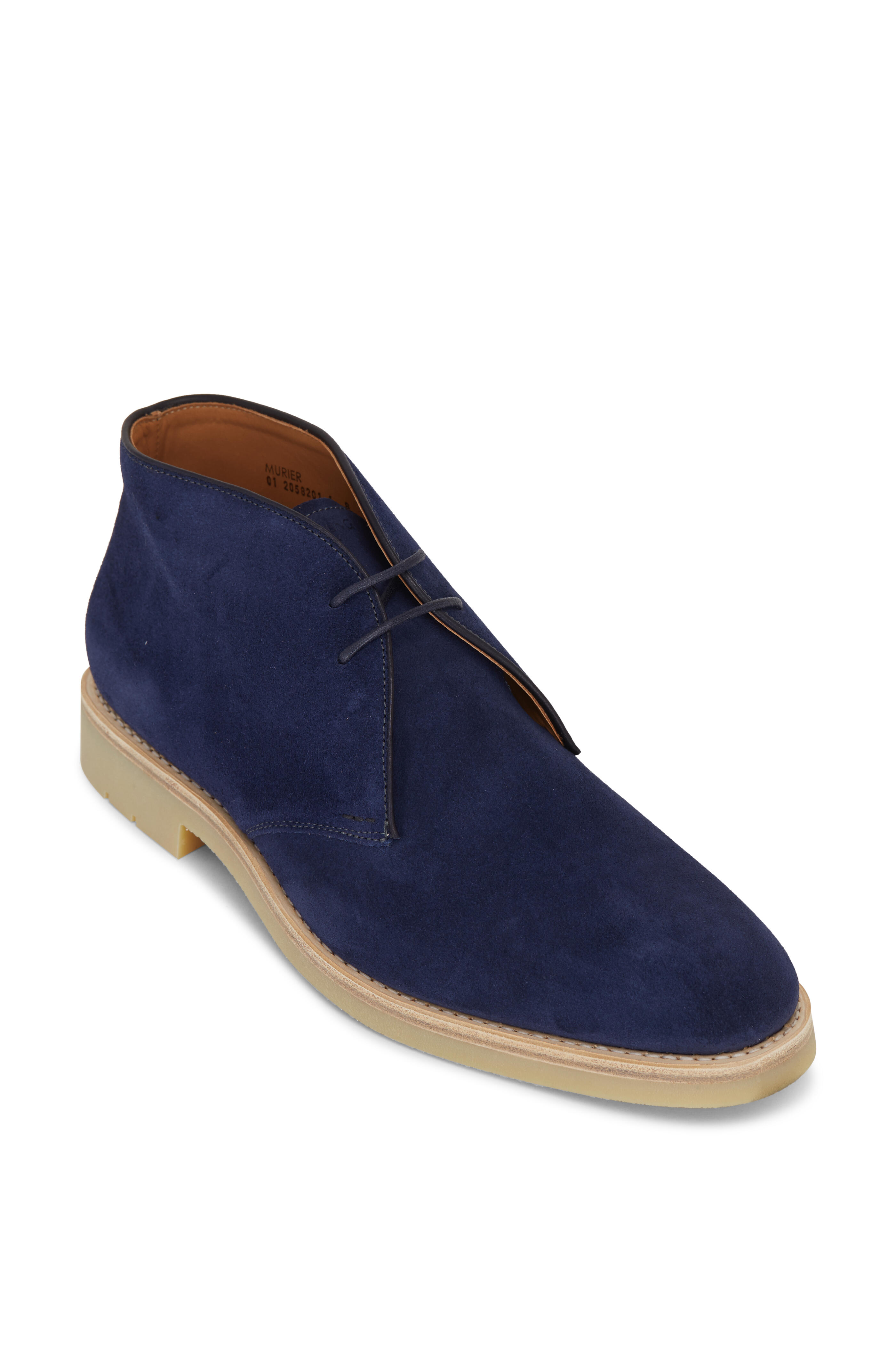 Heschung - Murier Velours Blu Suede Lace Up Boot