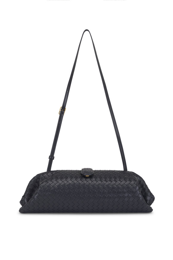 Bottega Veneta Lauren 1979 Midnight Intrecciato Leather Clutch - view 1