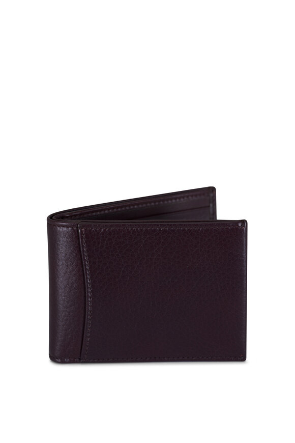 Bosca Maroon Soft Leather Bi-Fold Wallet