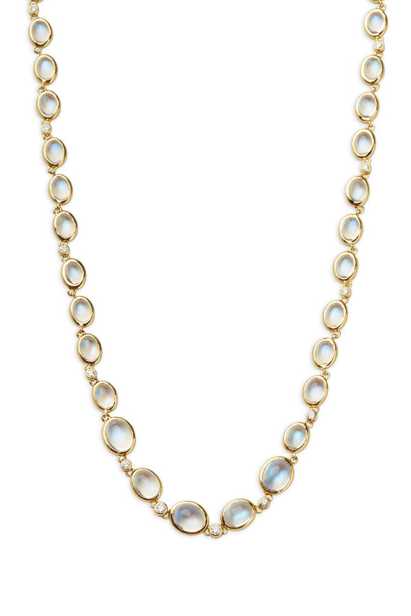 Temple St. Clair - 18K Yellow Gold Blue Moonstone & Diamond Necklace
