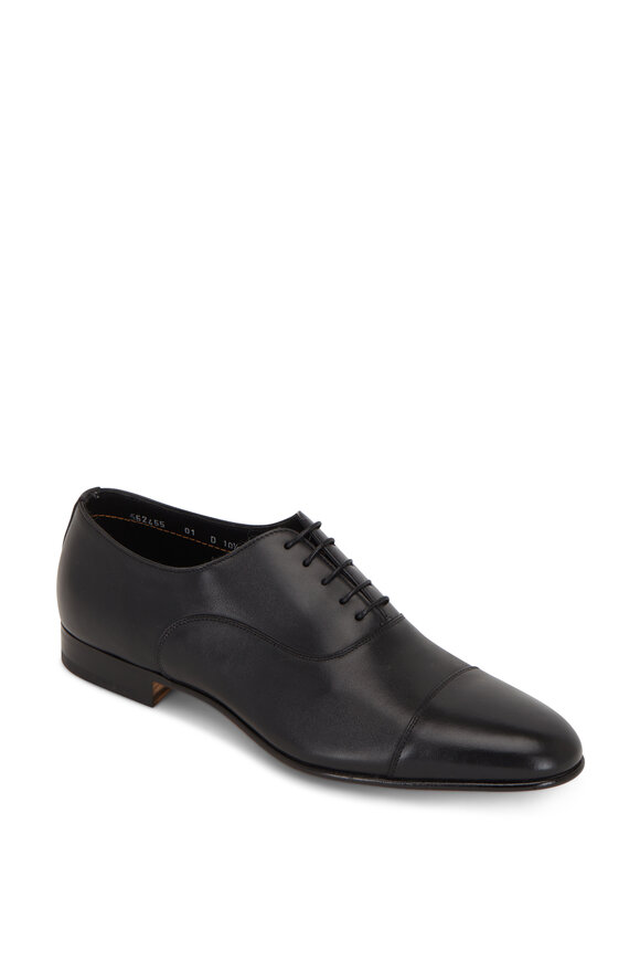 Berluti Bricks Pattern Men Black Leather Half Shoe 