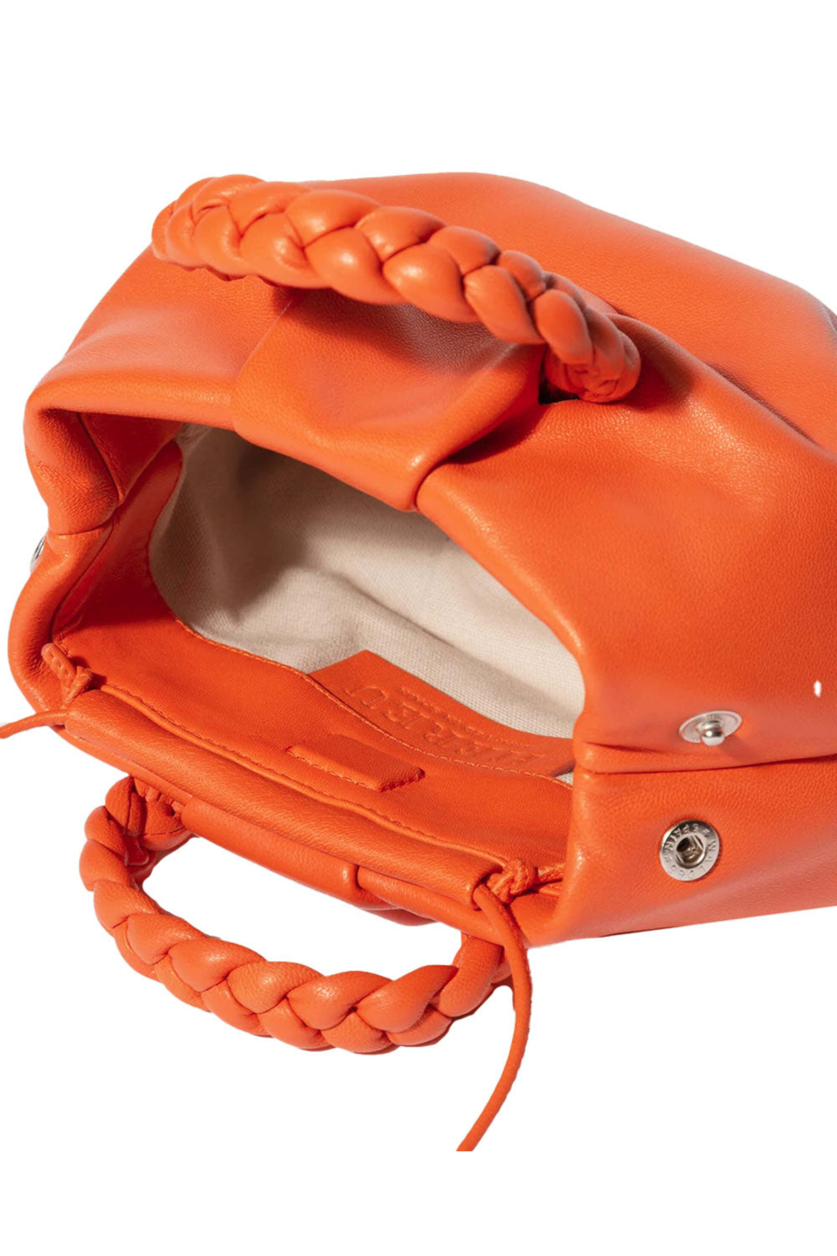 Hereu - Bombon Small Leather Crossbody in Orange