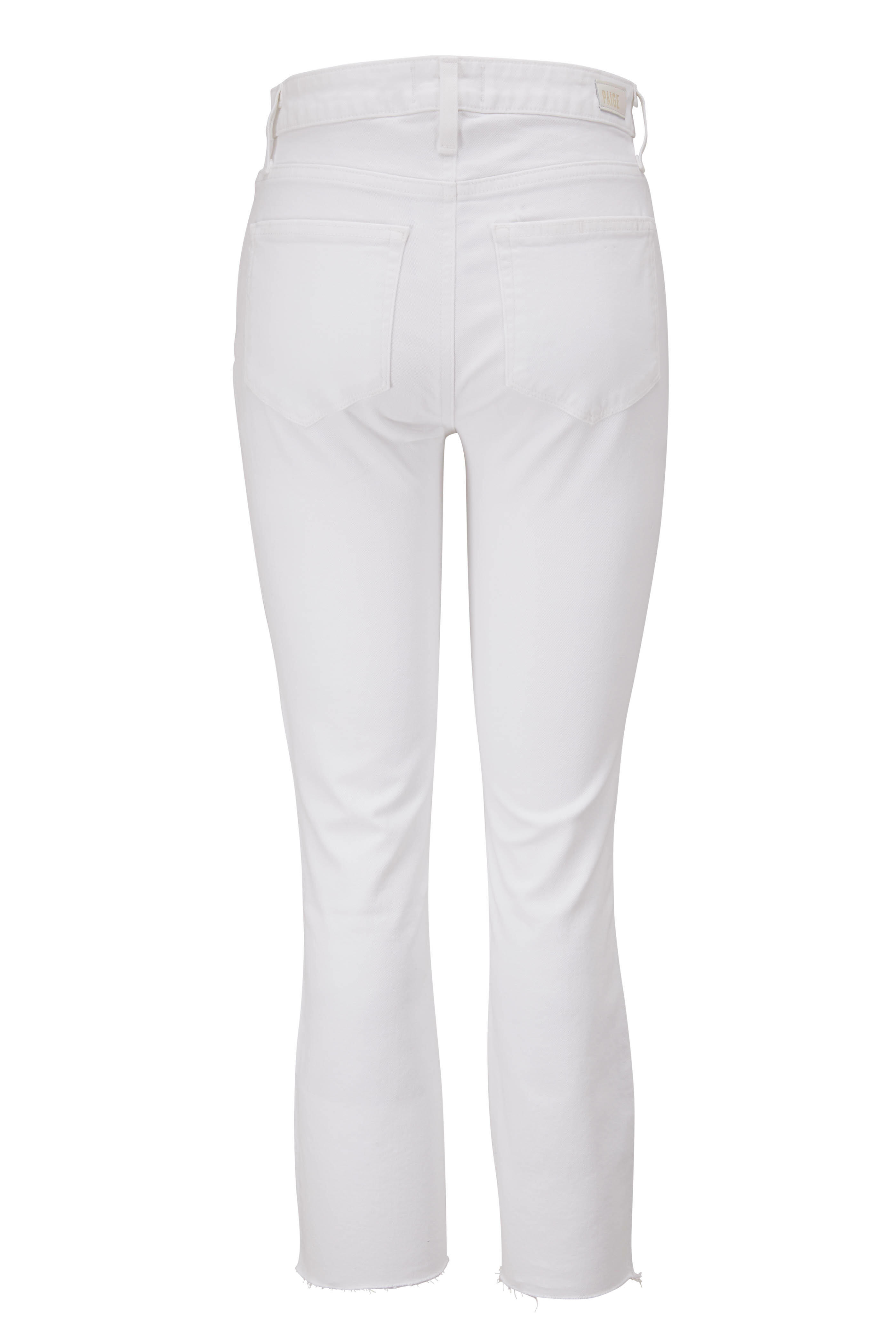 Paige - Cindy White Raw Hem Jean