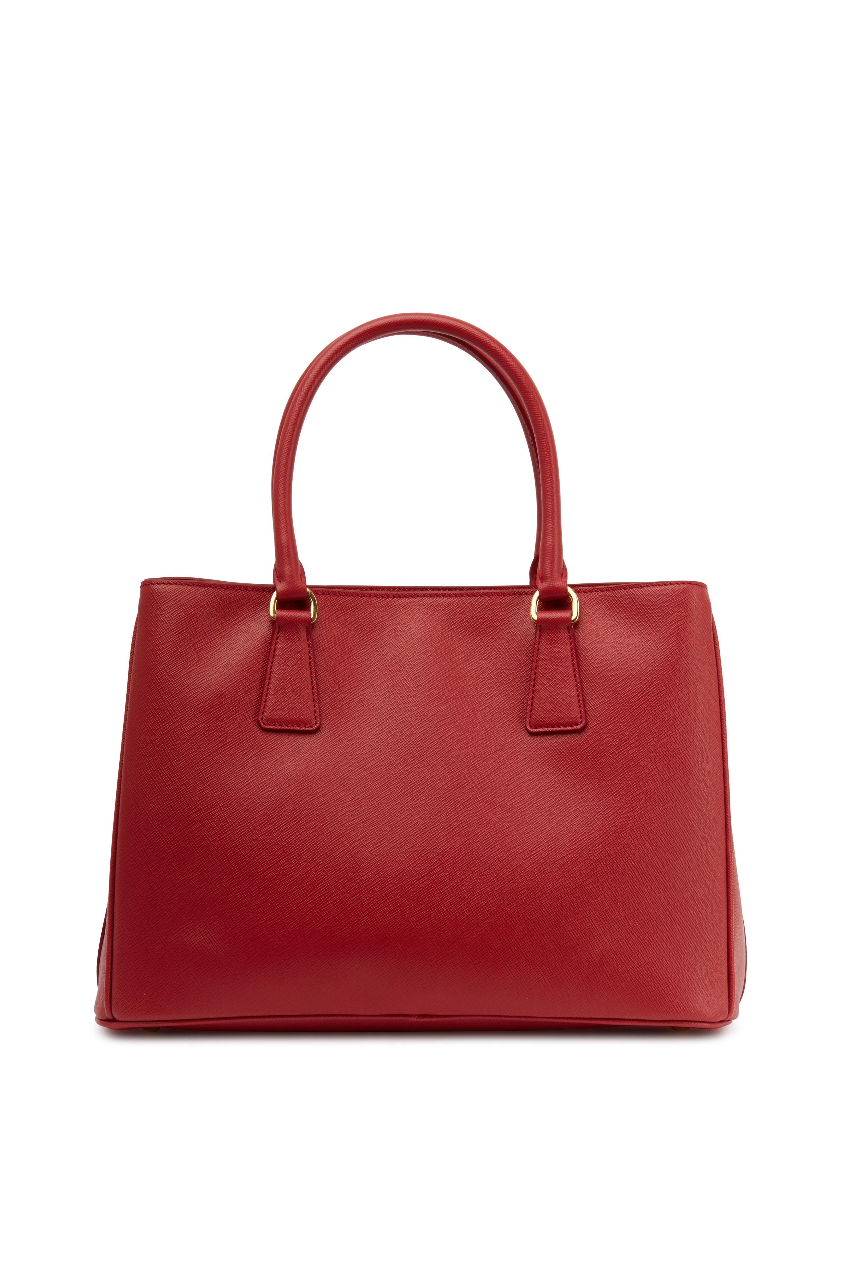 Prada - Red Saffiano Leather Small Tote