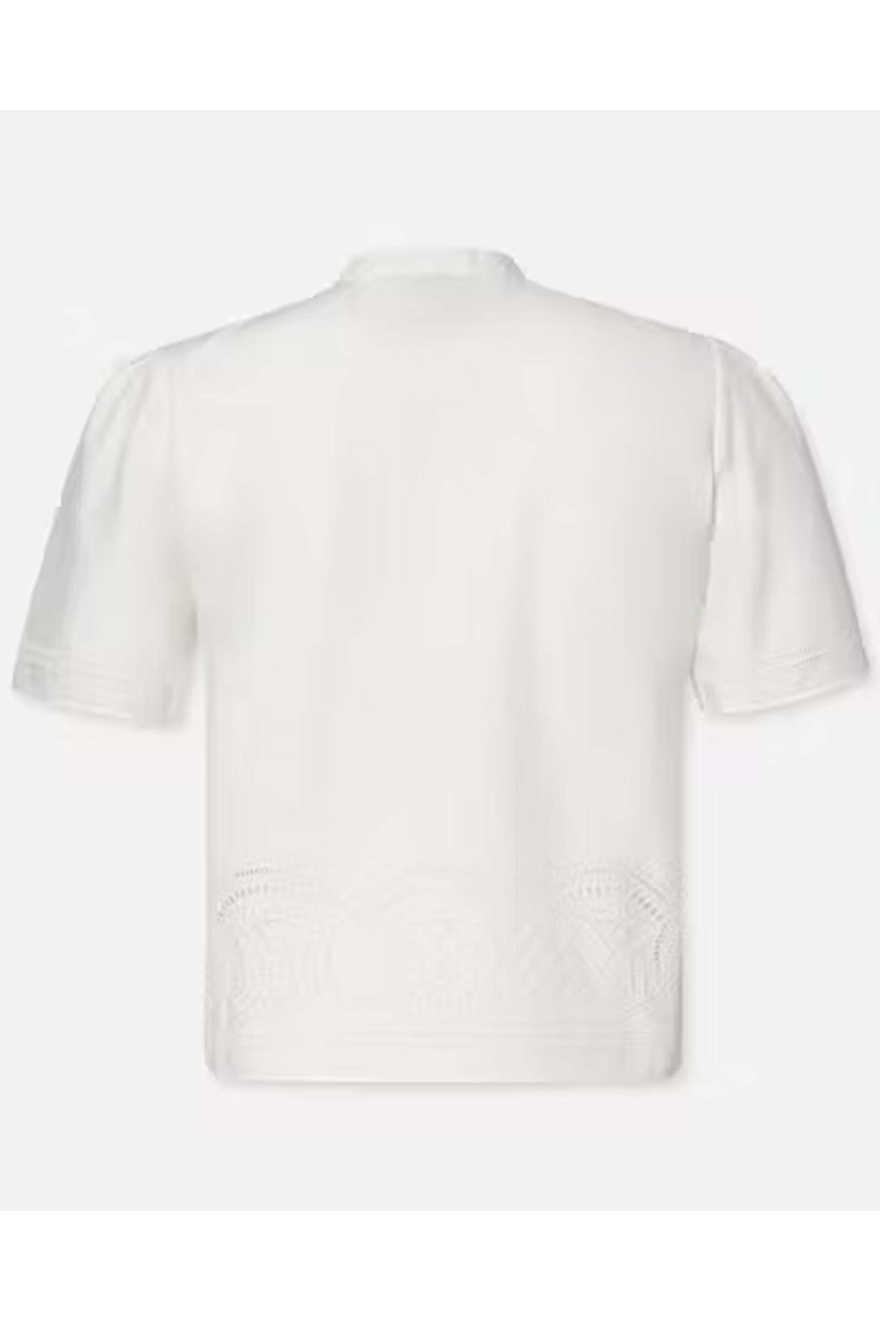 Frame - White Embroidered Short Sleeve Shirt