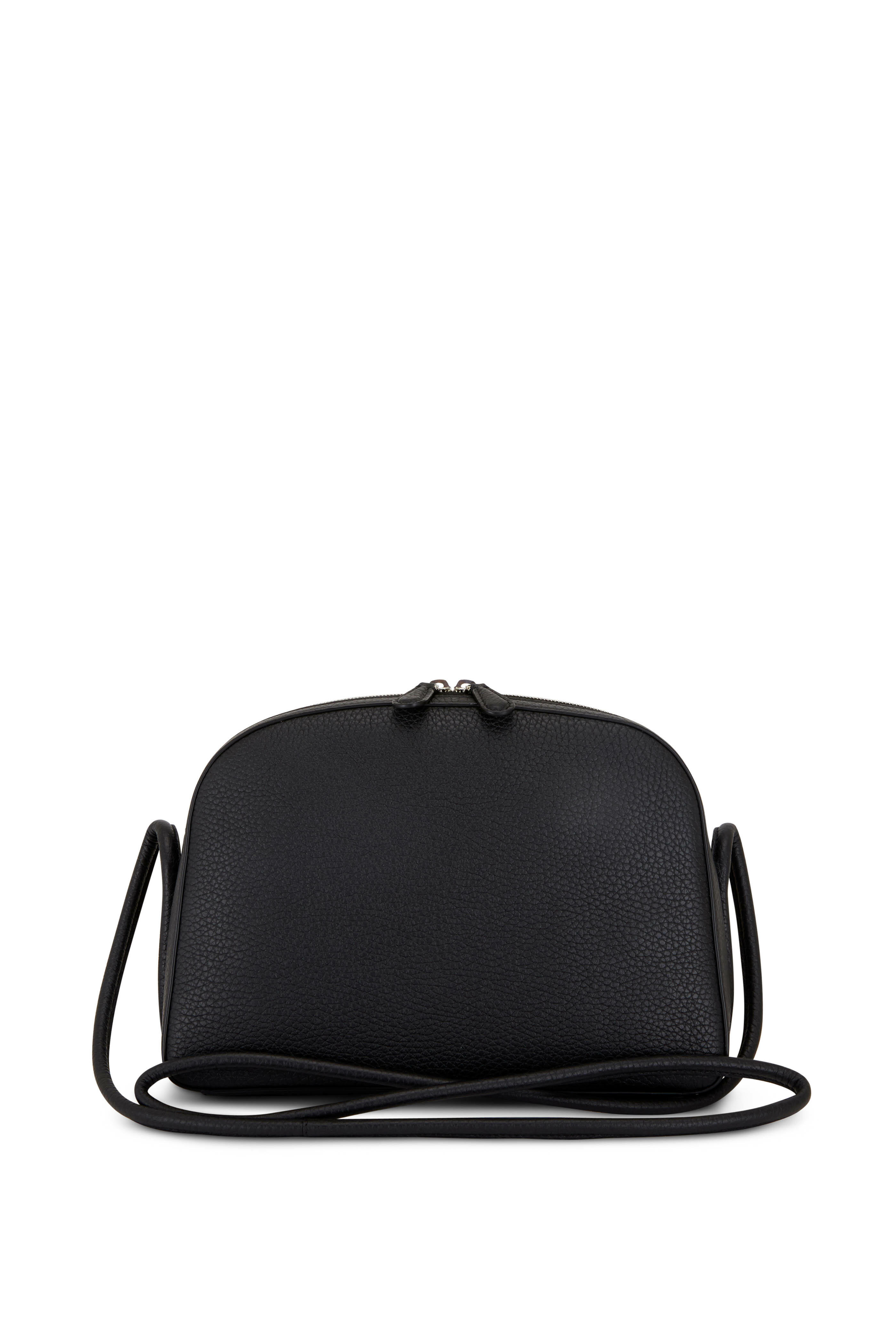 The Row - Mignon Black Grained Leather Crossbody Bag