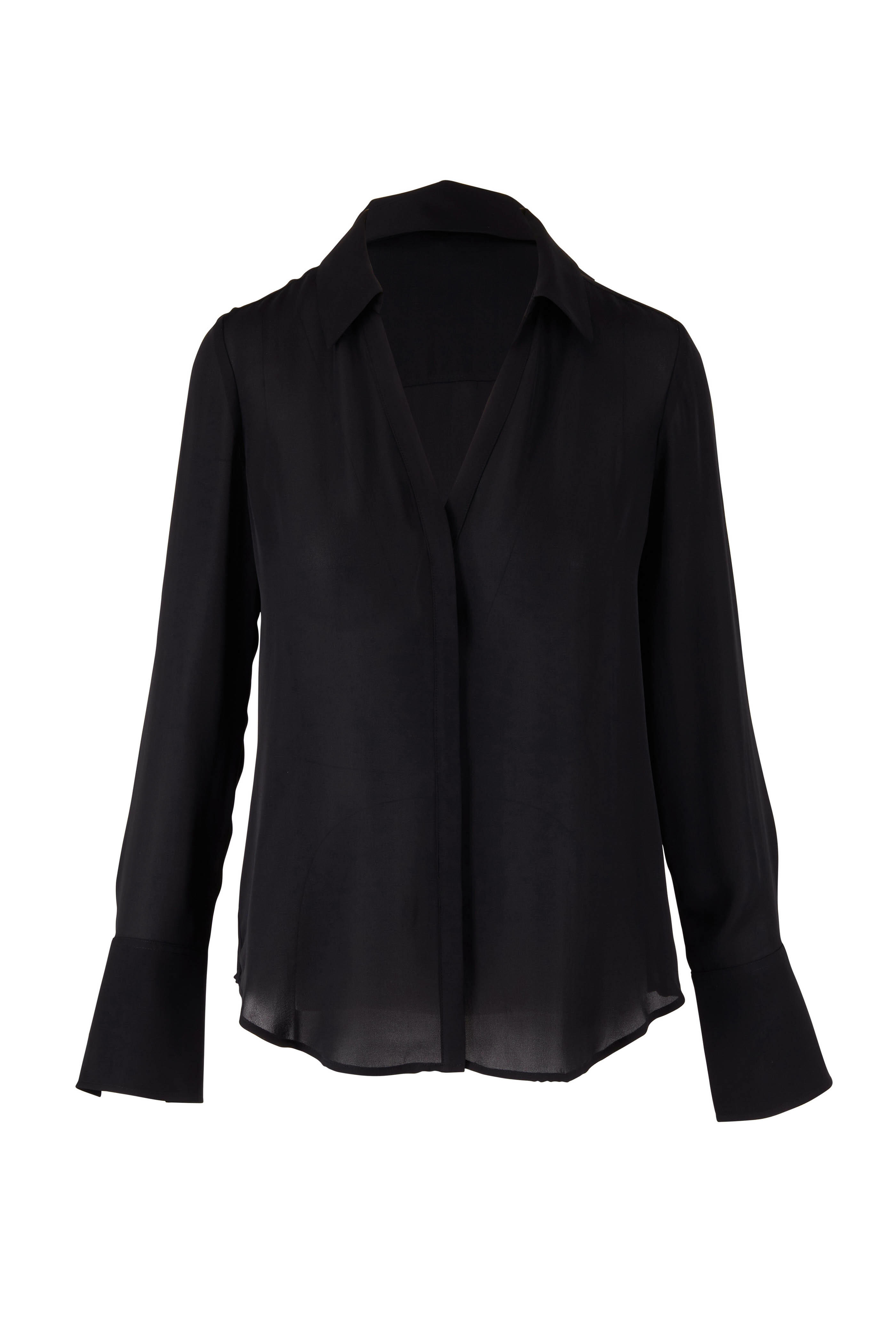 Paige - Toscani Black Silk Blouse