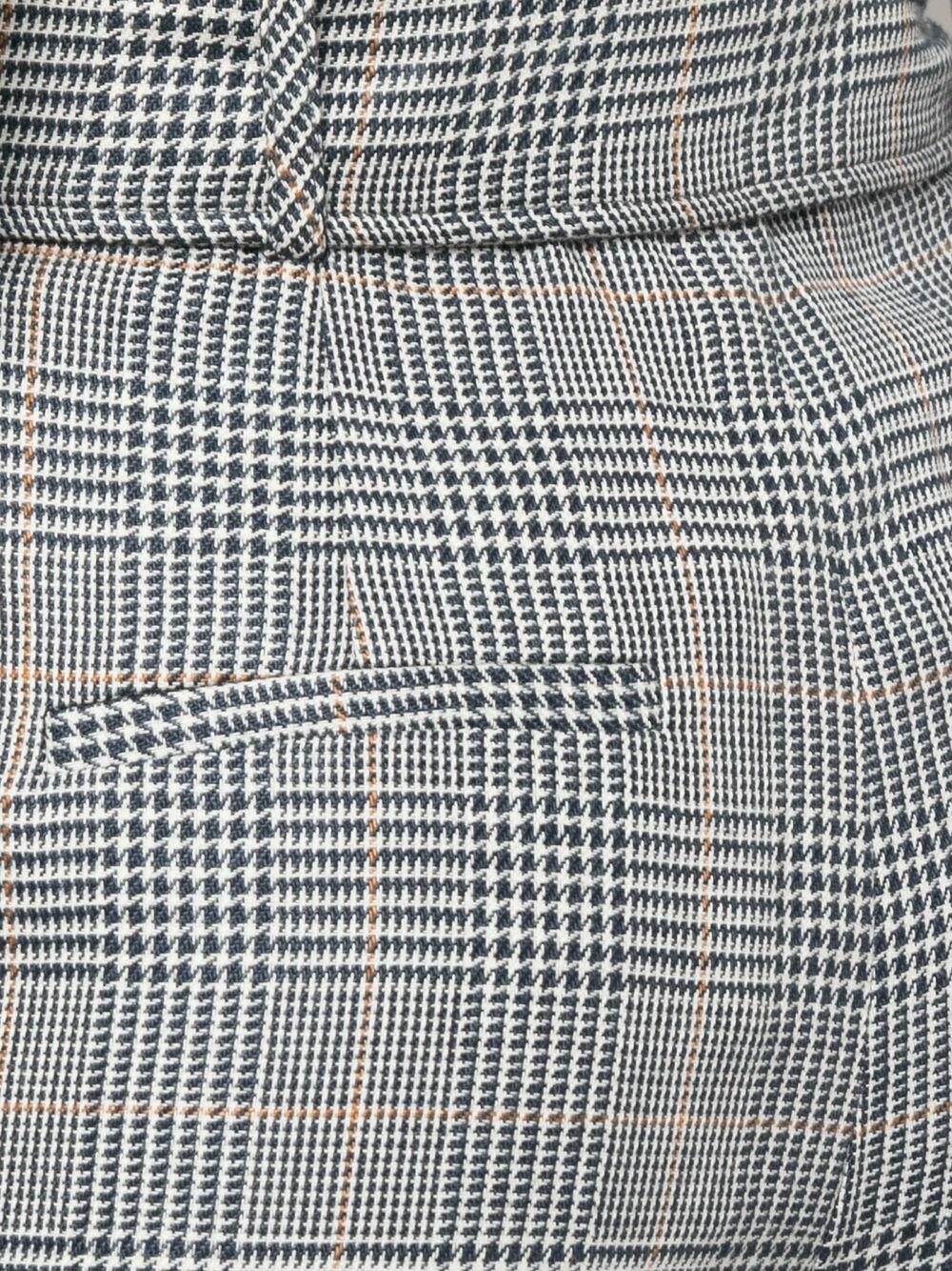 Veronica Beard - Dexter Navy Multi Linen & Cotton Belted Pant