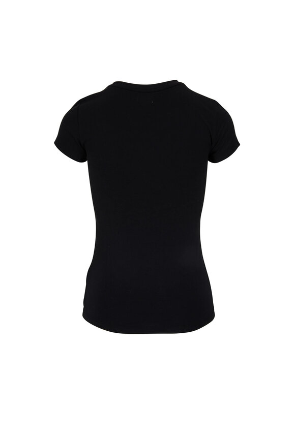 L'Agence Ressie Black Crewneck T-Shirt - view 2