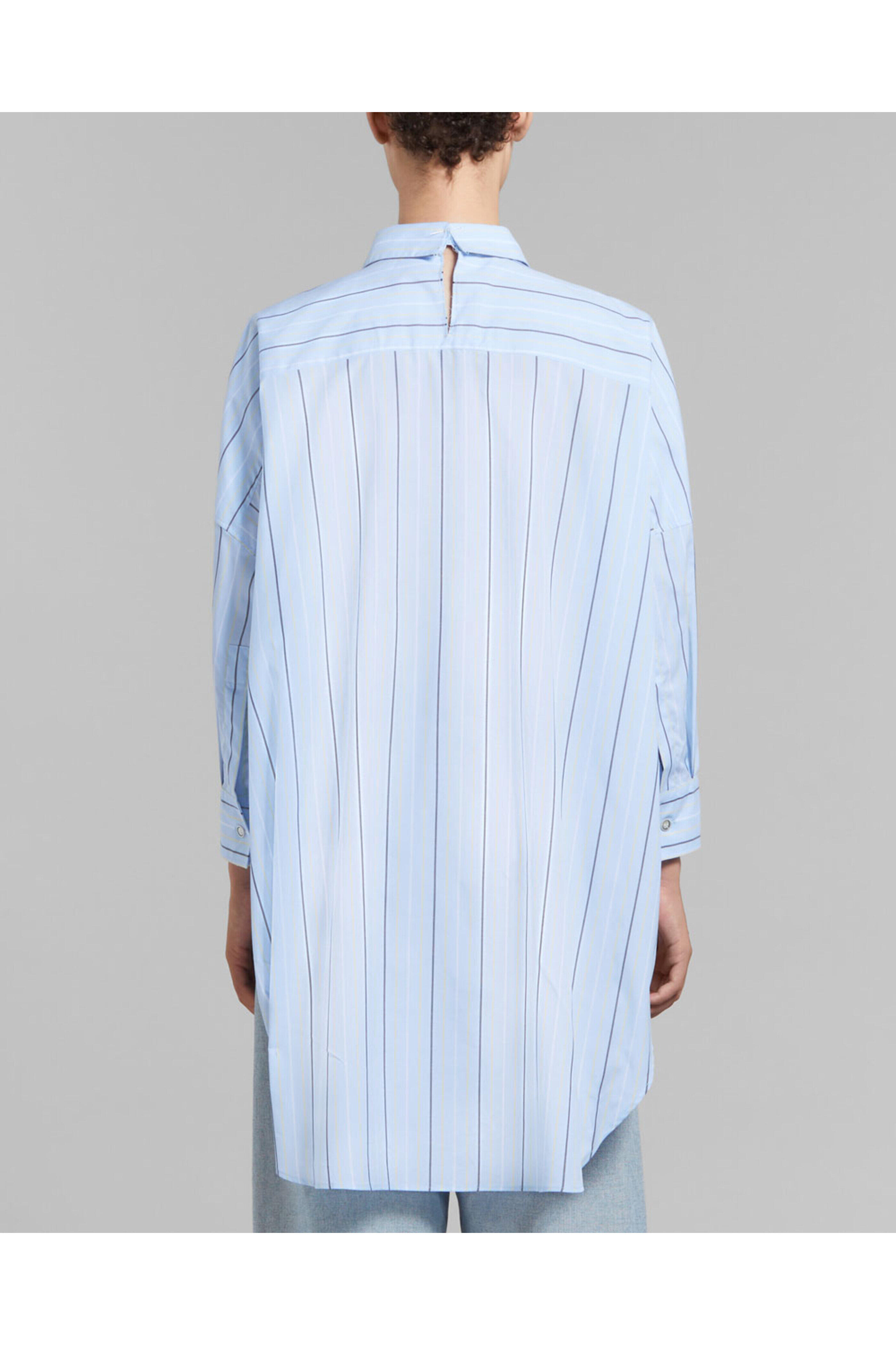 Marni - Aqua Marine Stripe Oversized Long Sleeve Shirt