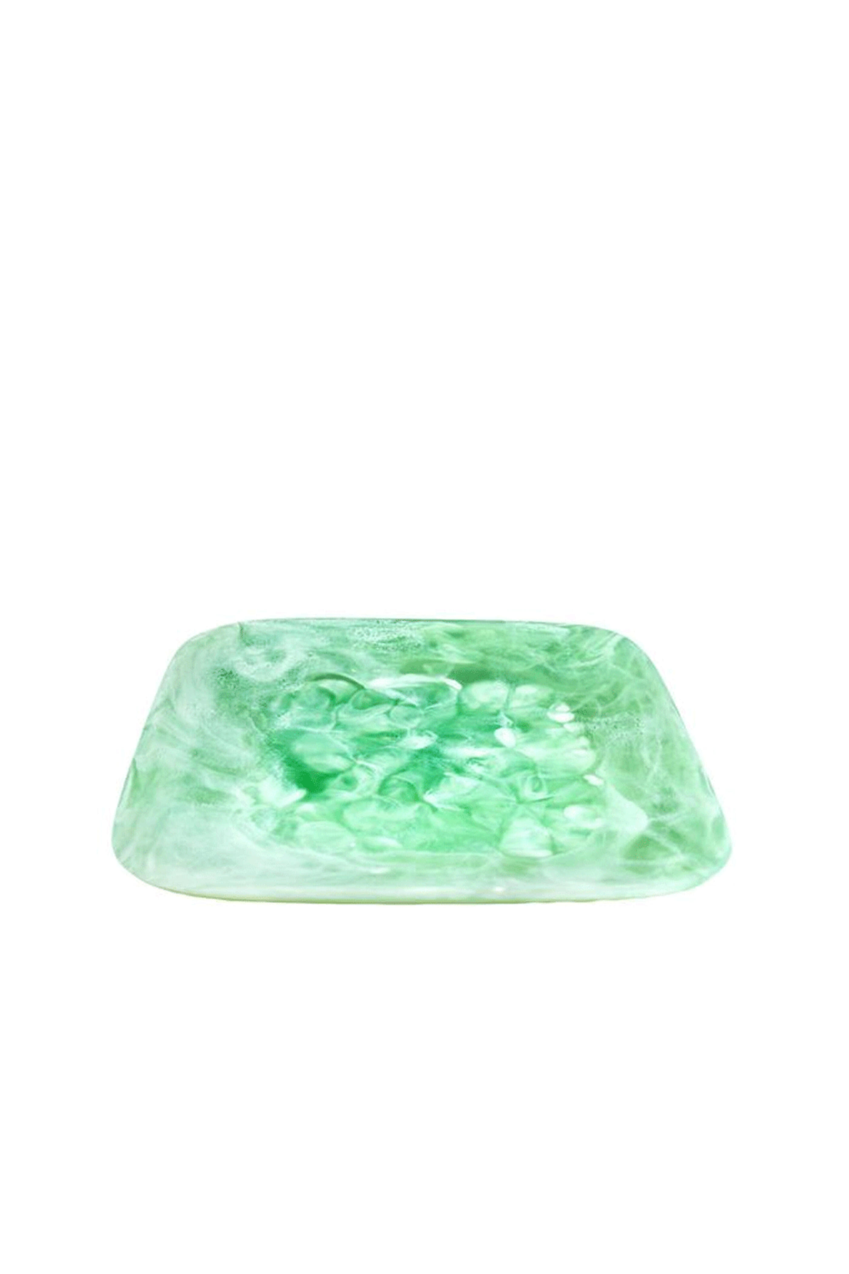 Nashi Home - Large Square Tray in Mint Swirl