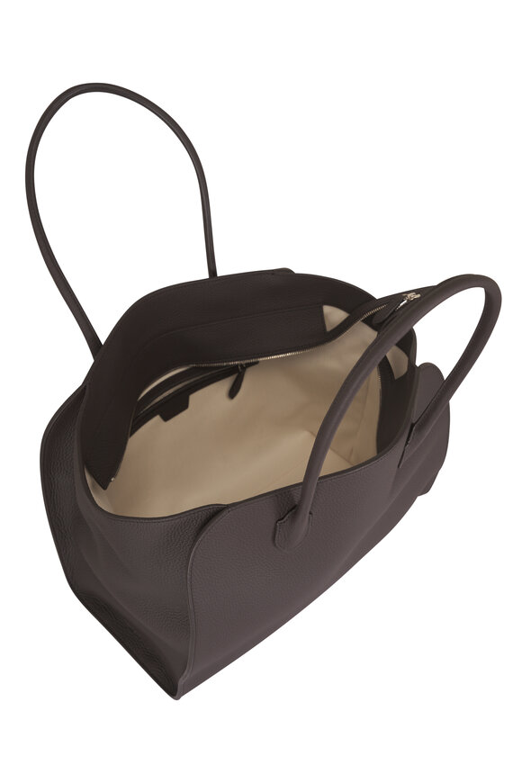 The Row Marlo 14 Walnut Matte Grain Leather Shoulder Bag - view 4