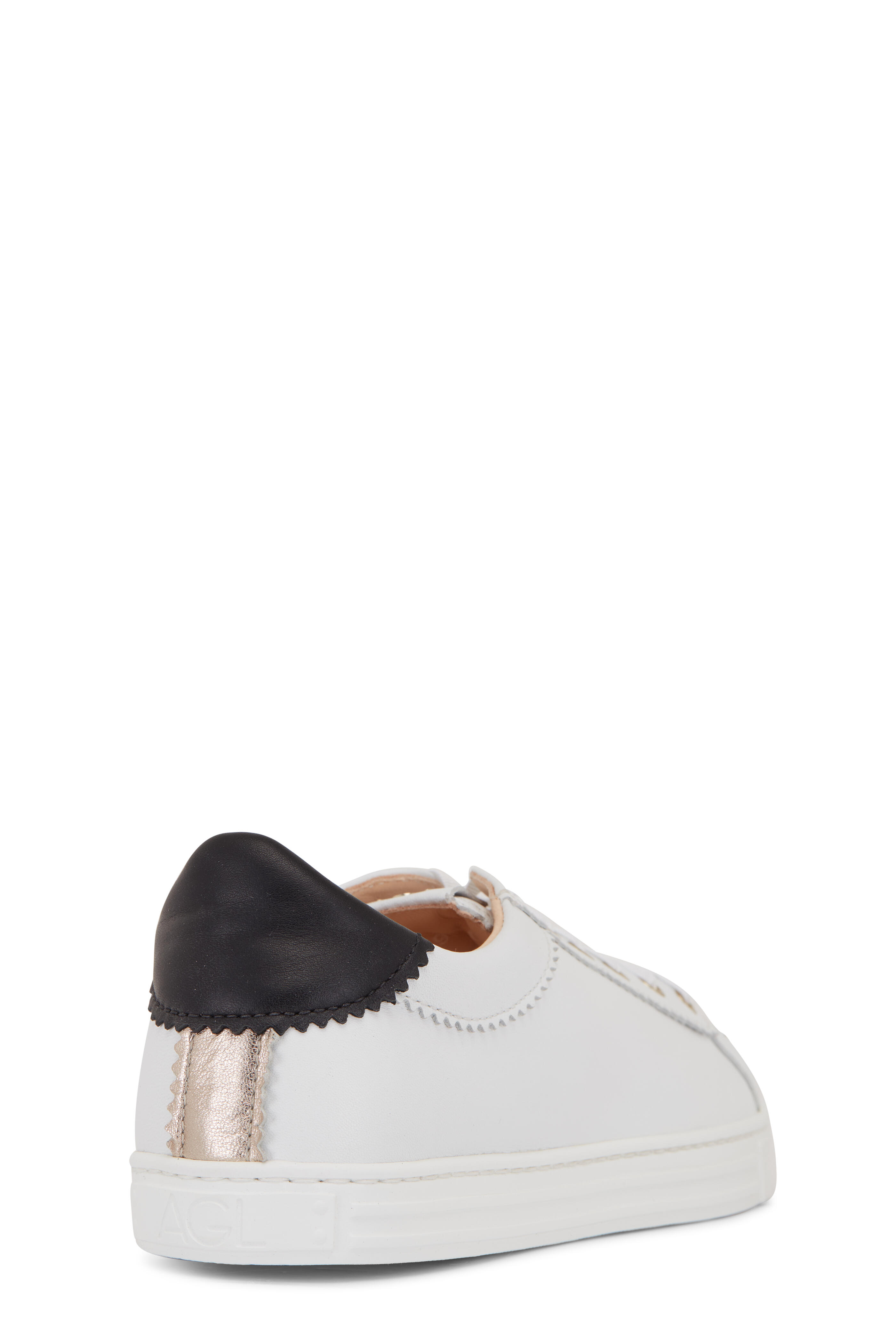 AGL - Sade White & Black Leather Sneaker | Mitchell Stores