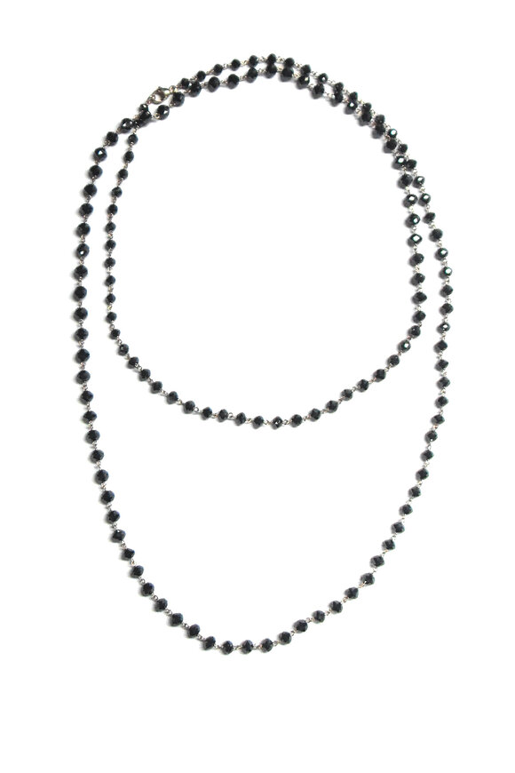 Etho Maria - 18K White Gold Black Diamond Beaded Necklace