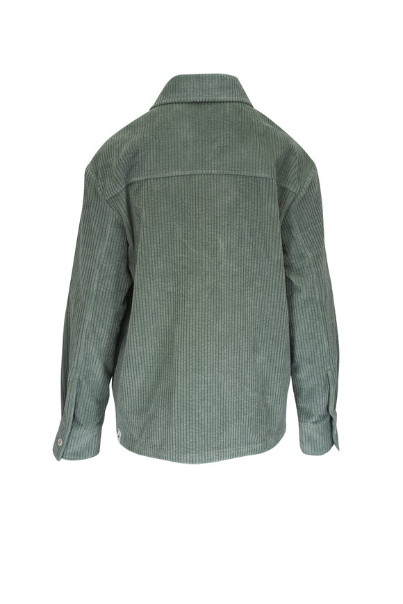 Jil Sander - Celadon Regular Crop Fit Collared Shacket