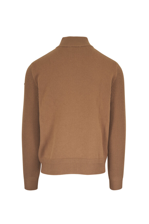 Moncler Teak Wool & Cashmere Full Zip Cardigan - view 3