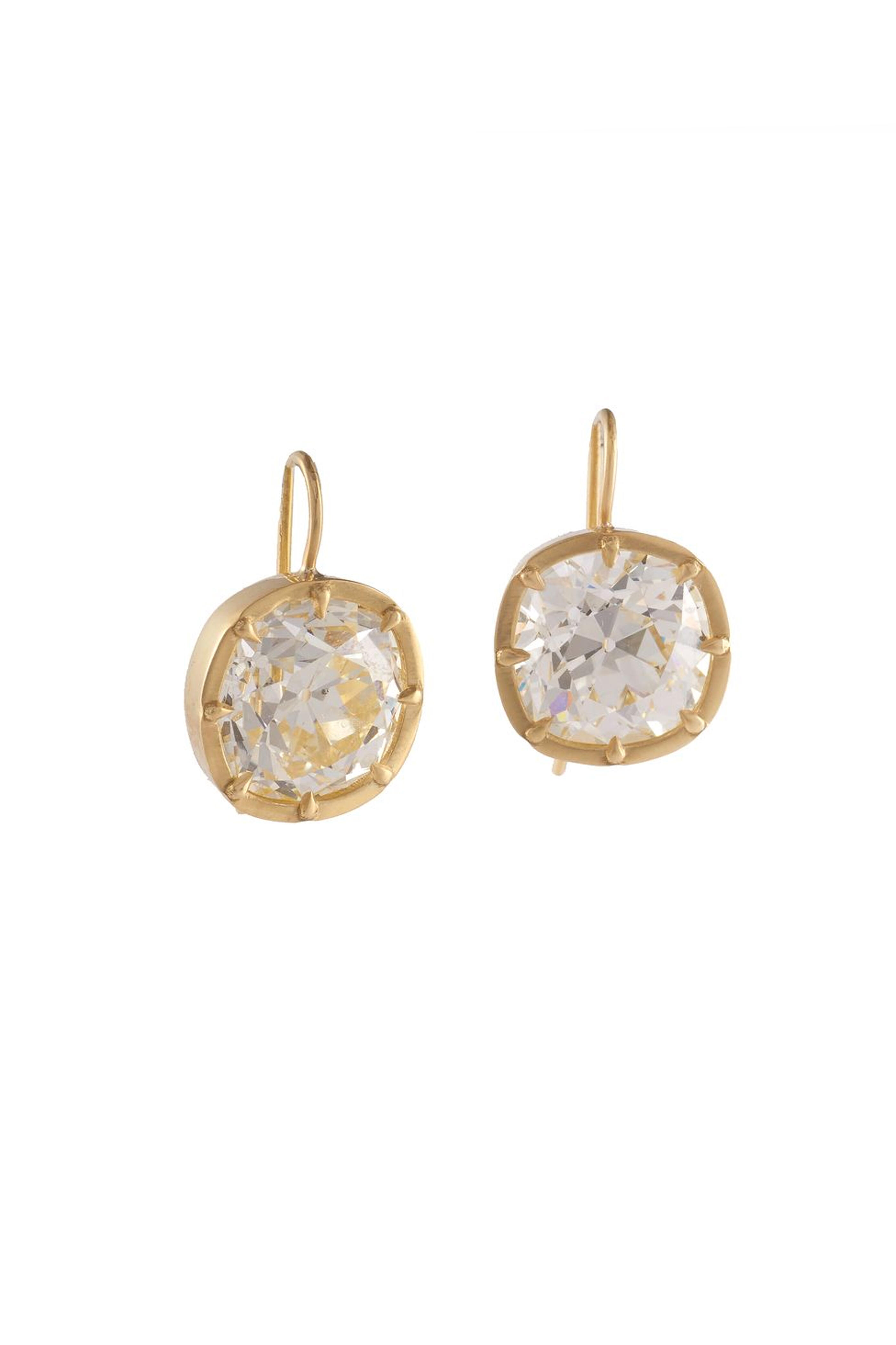 Sylva & Cie - Cush Square Diamond Earrings - view 1