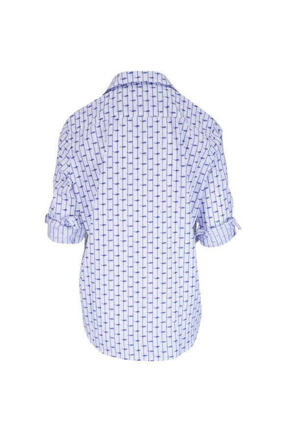 Frank & Eileen Eileen Blue Stripe Relaxed Button-Up Shirt - view 3