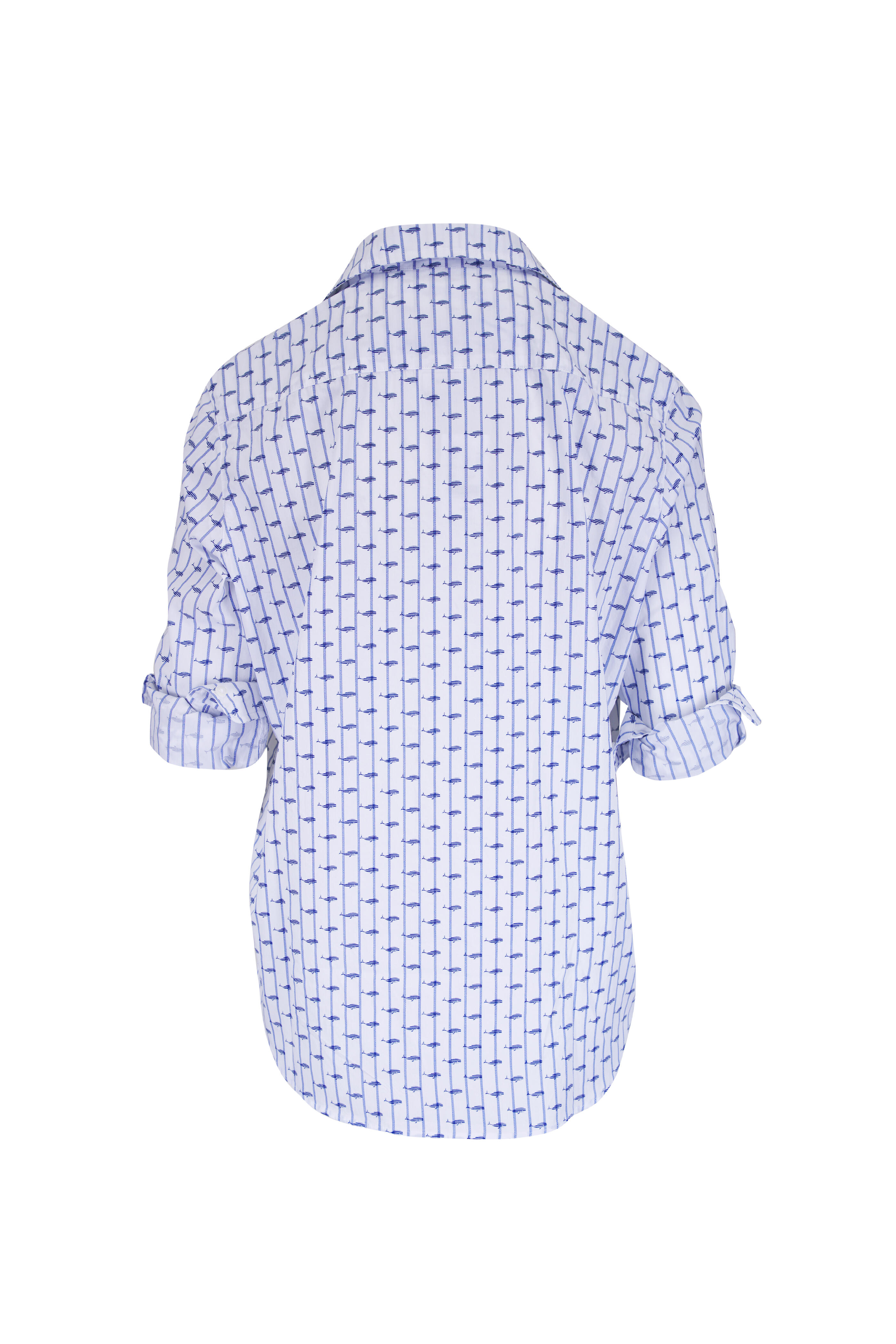 Frank & Eileen - Eileen Blue Stripe Relaxed Button-Up Shirt - view 3