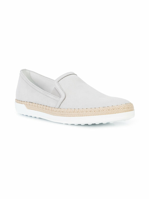 Tod's - Gomma Light Gray Suede Espadrille Sneaker