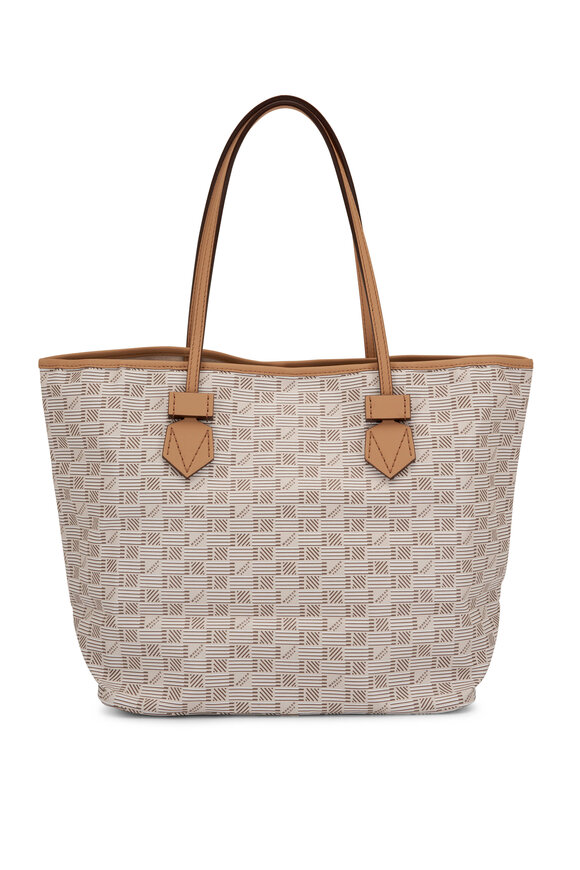 Moreau Paris - Medium Saint Tropez Beige & Ivory Monogram Tote