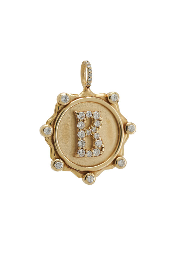 Marlo Laz - Diamond "B" Coin Charm