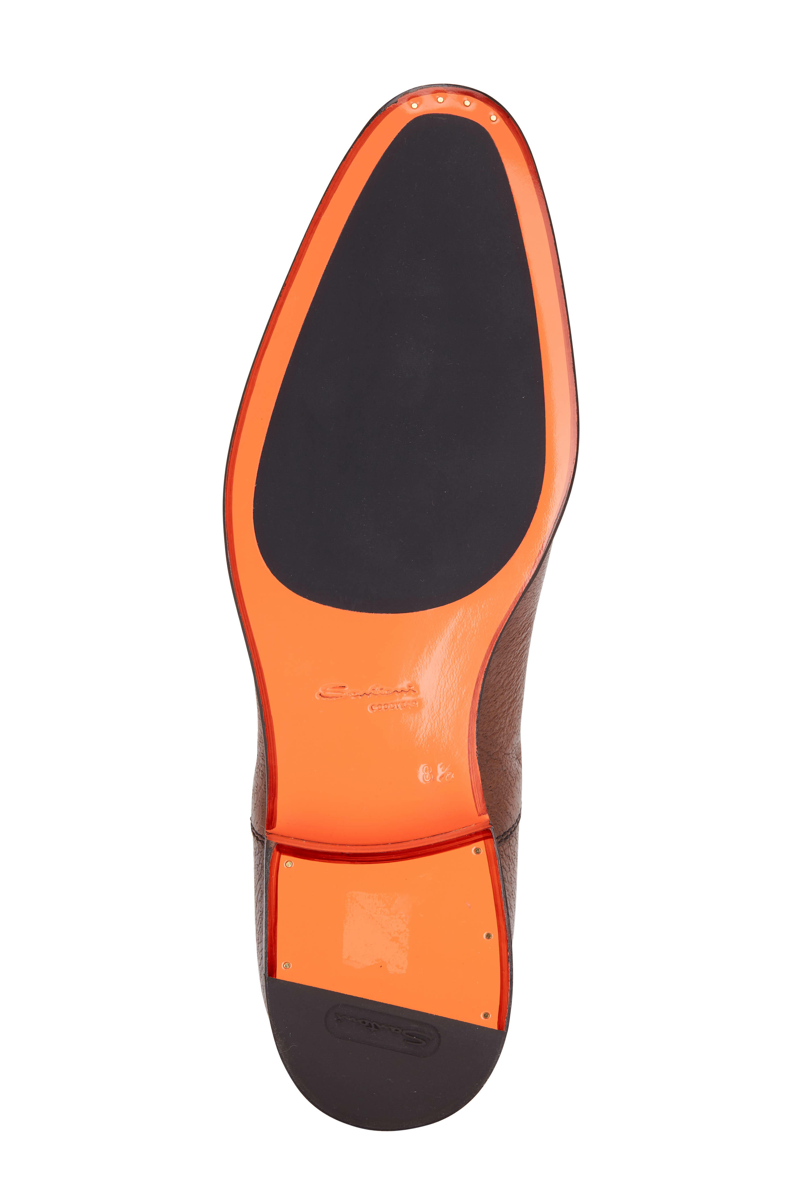 Santoni - Brown Deerskin Leather Dress Shoe