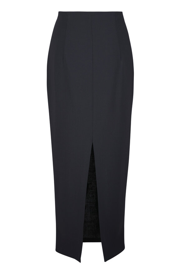 Peter Cohen Pen Black Double Faced Wool Skirt - view 2