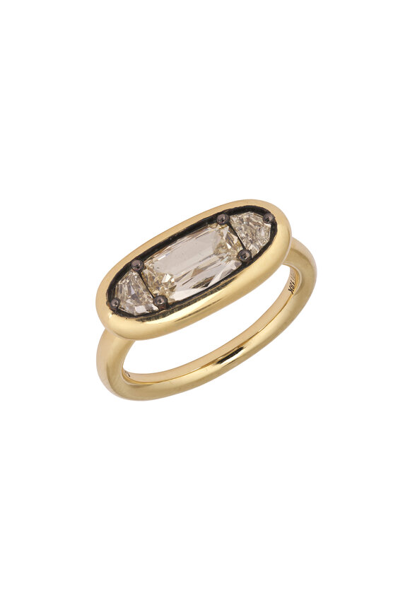 Sutra 18k Yellow Gold Diamond Ring - view 1