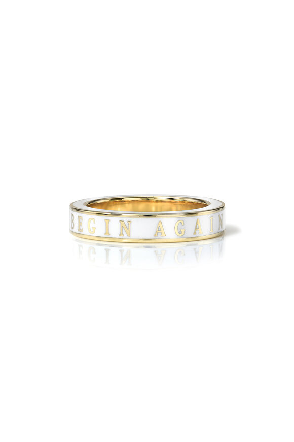 Dru 14k Yellow Gold Sapphire "Begin Again" Ring - view 1