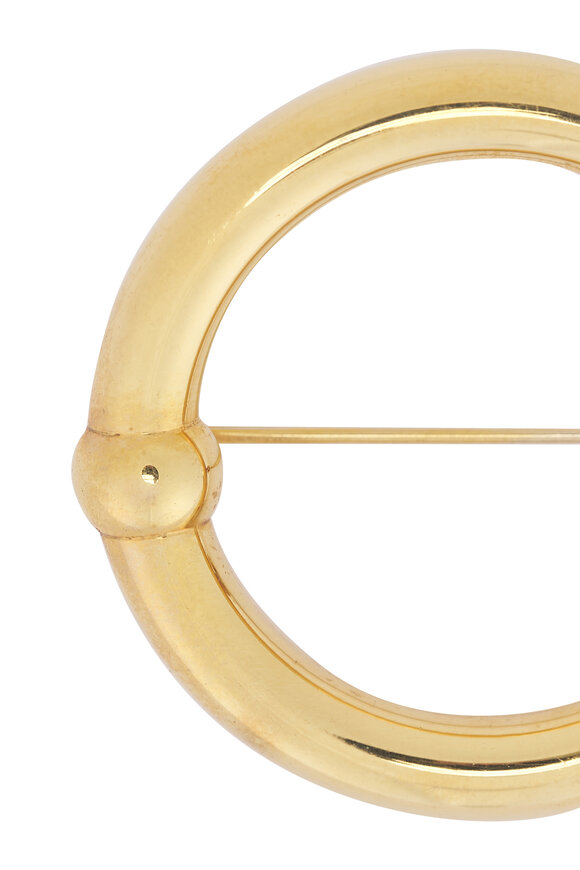 Renee Lewis 14k Yellow Gold Circle Brooch - view 2
