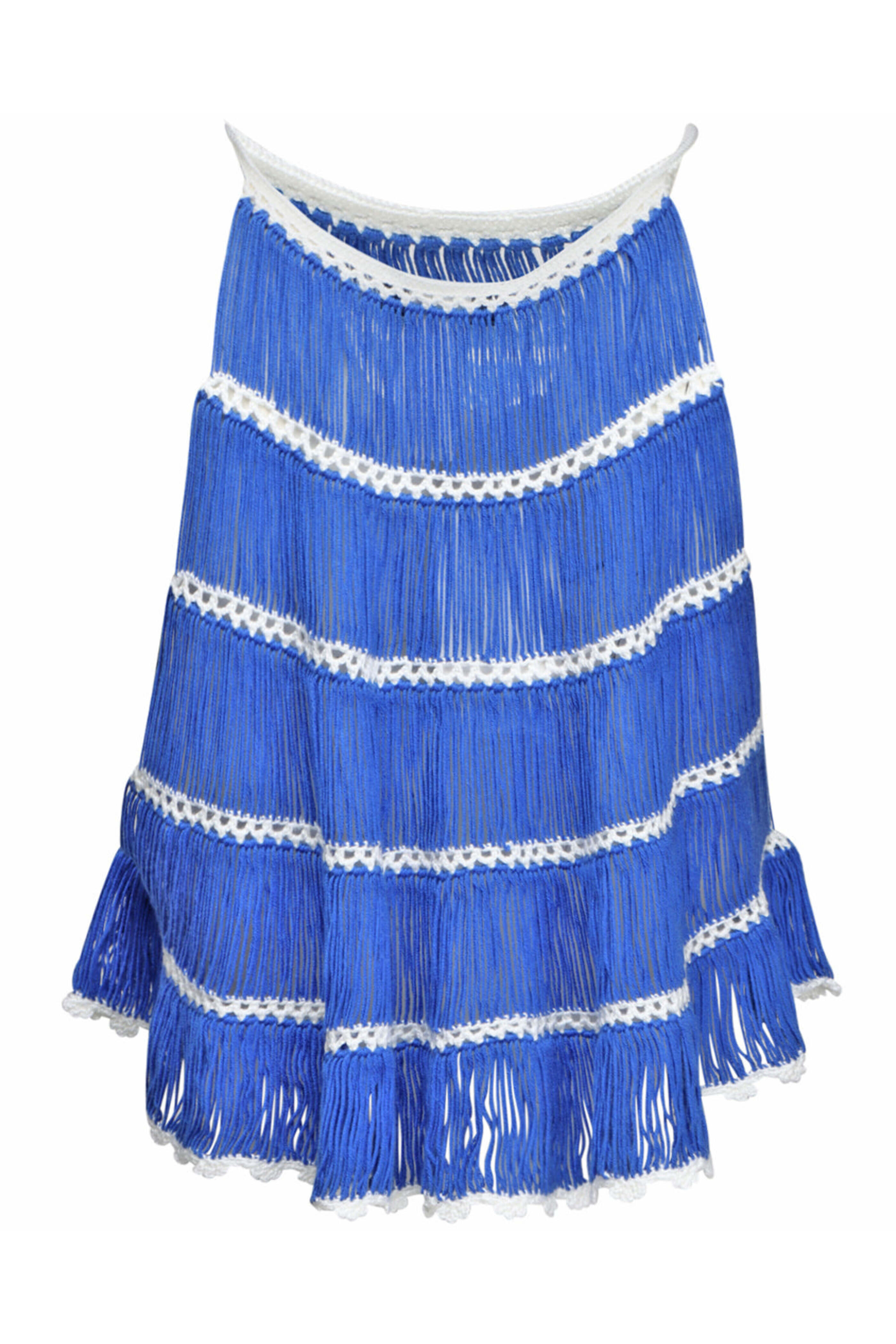 My Beachy Side - Navy Crochet Bonbon Halter Top