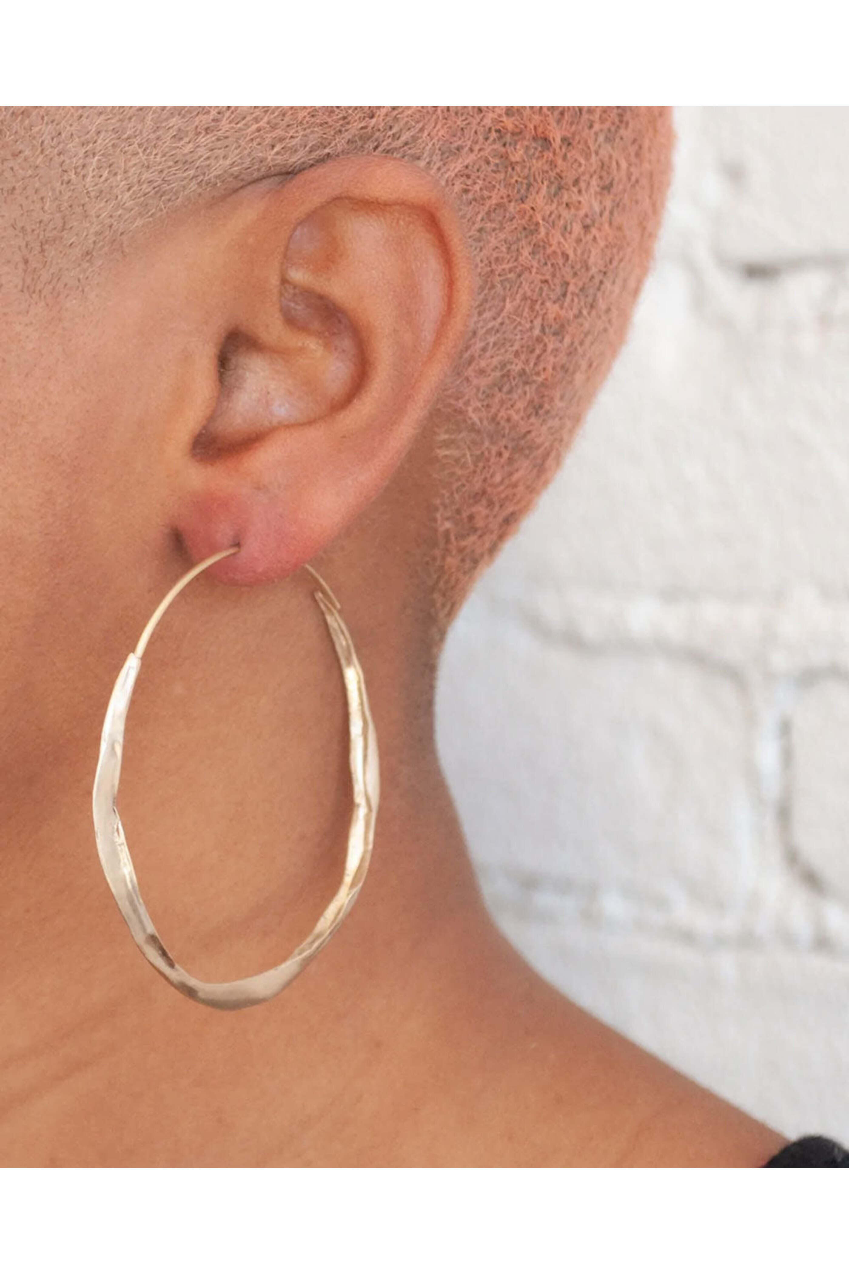 Ten Thousand Things - Small Crinkle Hoop Earrings