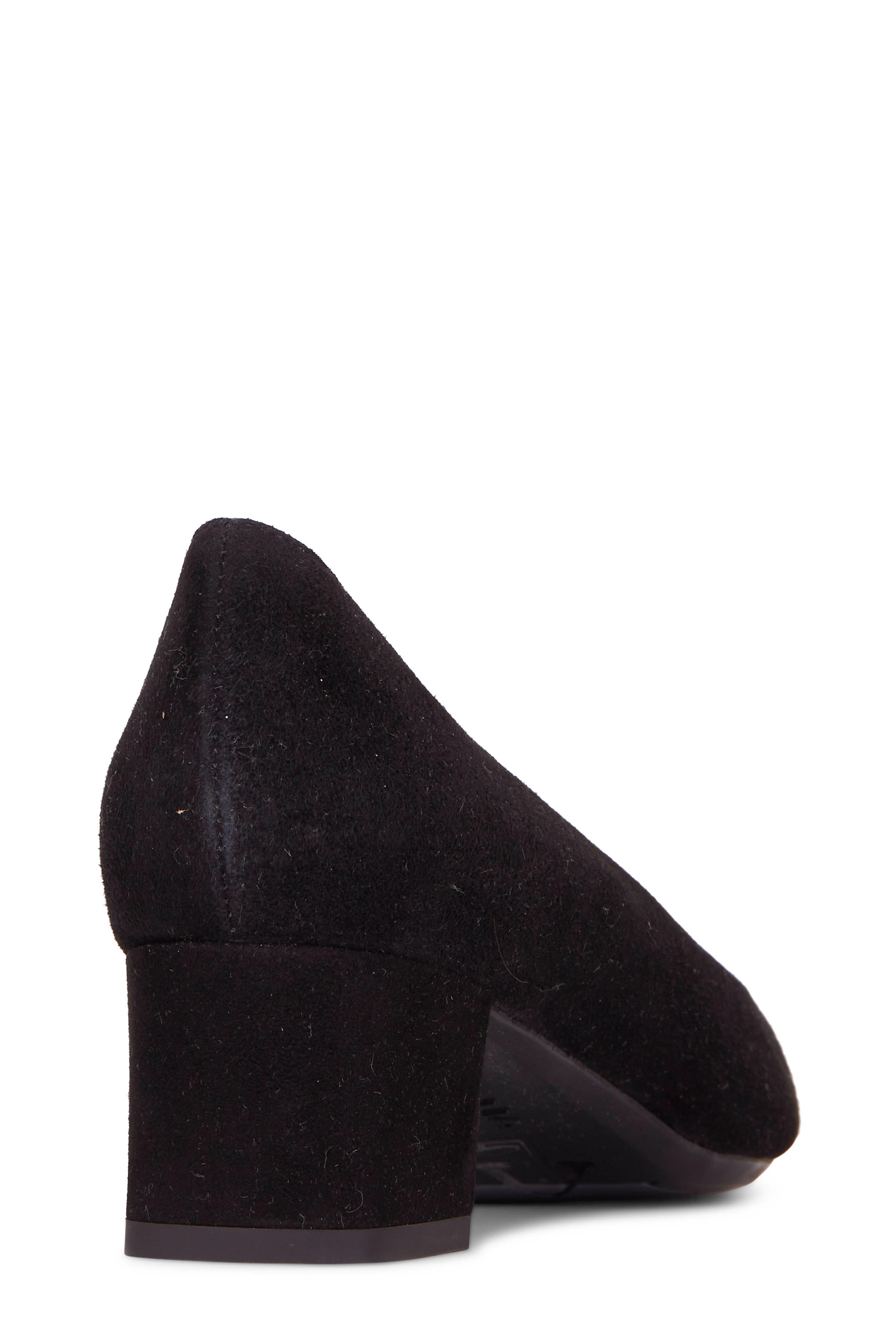 Aquatalia Pasha Black Suede Pump 40mm Mitchell Stores