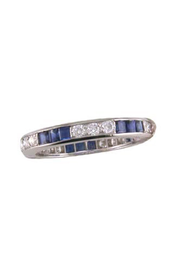 Oscar Heyman - Platinum Sapphire Diamond Ring