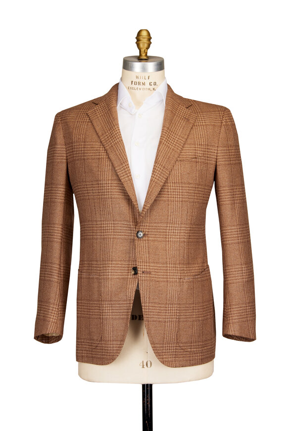Cesare Attolini Tan & Brown Tonal Plaid Sportcoat - view 2