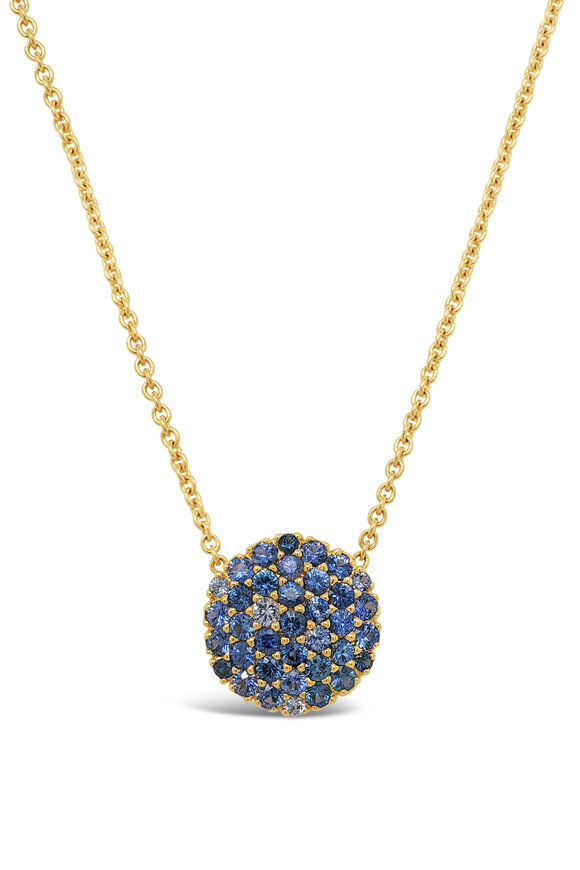 Aaron Henry 18K Mosaic Ombre Sapphire Necklace